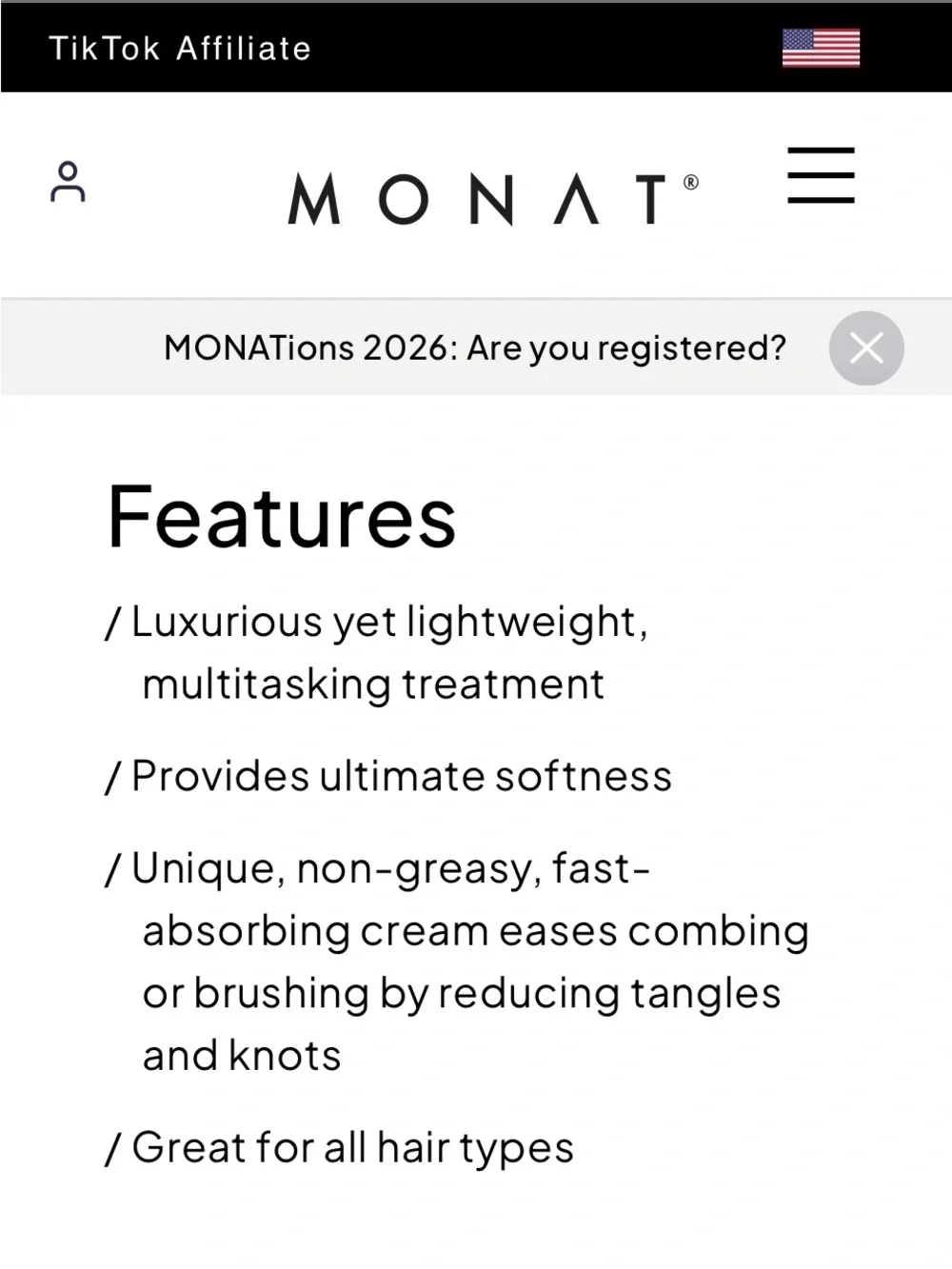 Monat Studio One CC Cream Leave-In finishing Perfector- wet OR dry hair